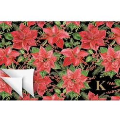 Poinsettias Personalized Placemat Pad