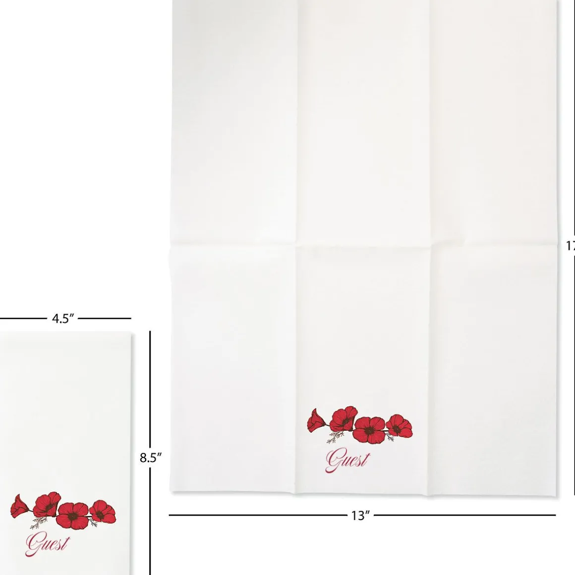 Poppies Disposable Hand Towels