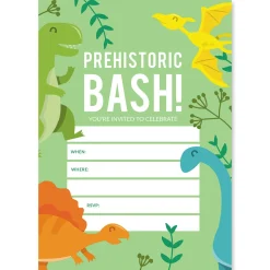 Prehistoric Bash Birthday Fill In The Blank Invitations