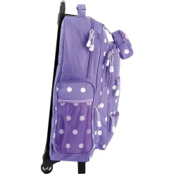 Purple Polka Dots 21" Personalized Rolling Luggage