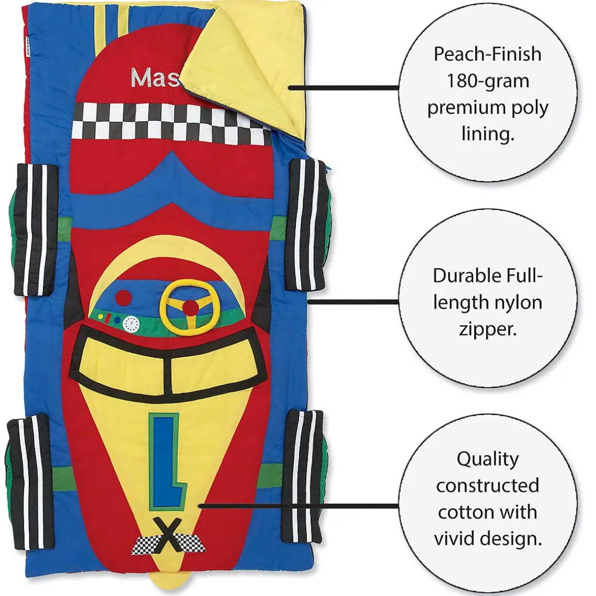 Race Car Personalized Sleeping Bag
