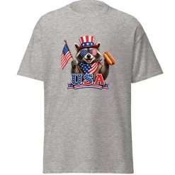 Racoon Grey Adult T-Shirt