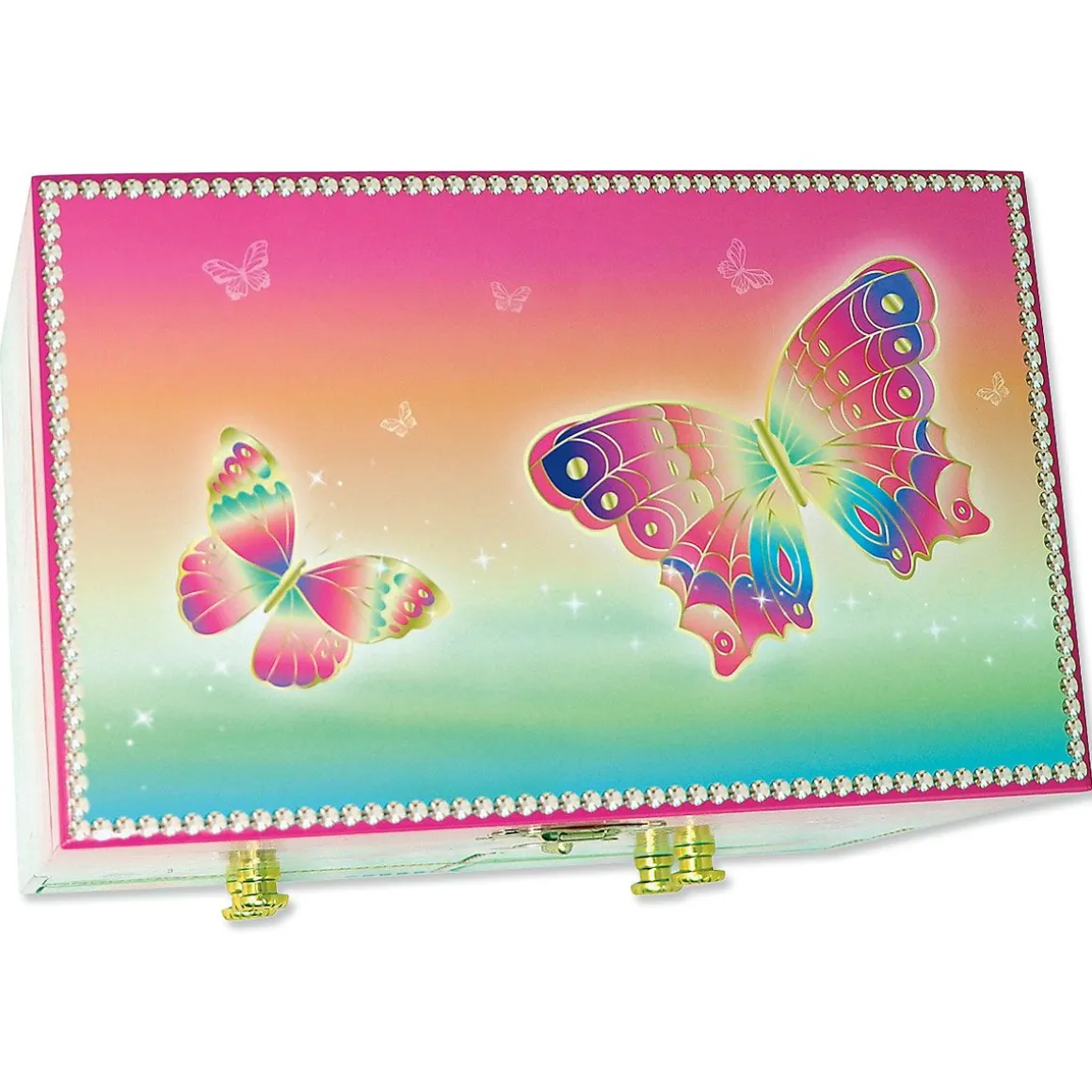 Rainbow Butterfly Personalized Music Box