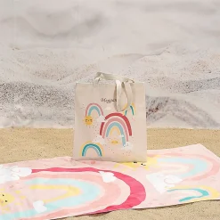 Rainbow Personalized Canvas Tote