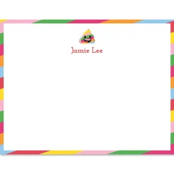 Rainbow Poop Emoji Correspondence Cards