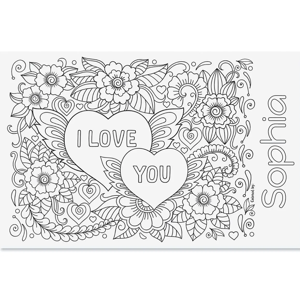 Really Big Valentine Personalized Activity Book for Girls