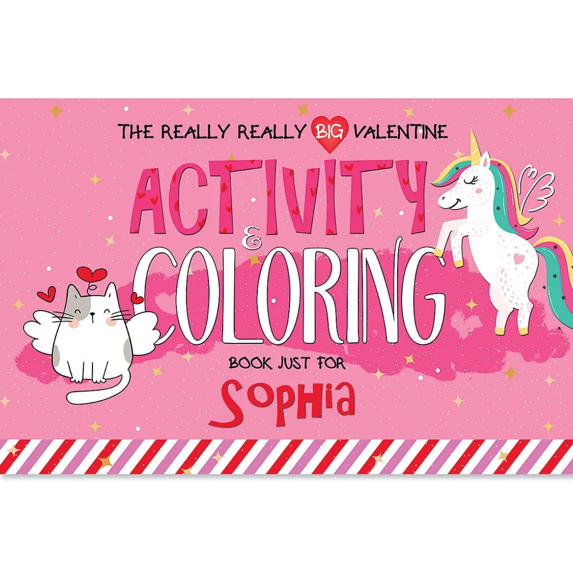 Really Big Valentine Personalized Activity Book for Girls