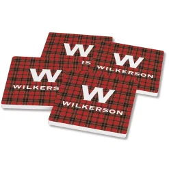 Red-Black Buffalo Plaid Coasters