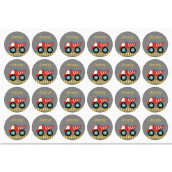 Red Dump Truck Personalized Stickers