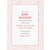 Red Floral Frame Personalized Shower Invitations