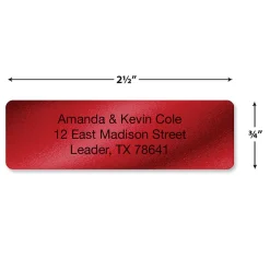 Red Foil Rolled Address Label