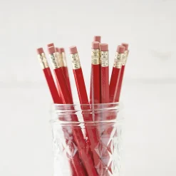 #2 Red Personalized Hardwood Pencils