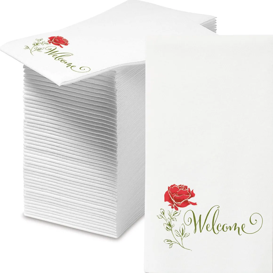 Red Rose Disposable Hand Towels