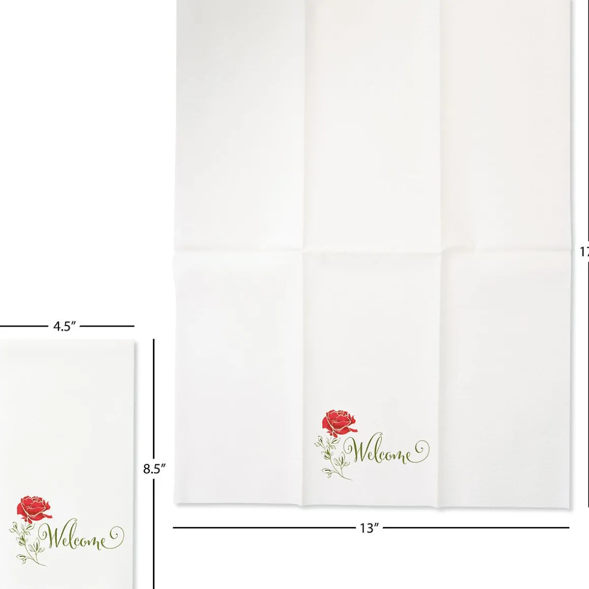 Red Rose Disposable Hand Towels