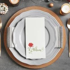 Red Rose Disposable Hand Towels