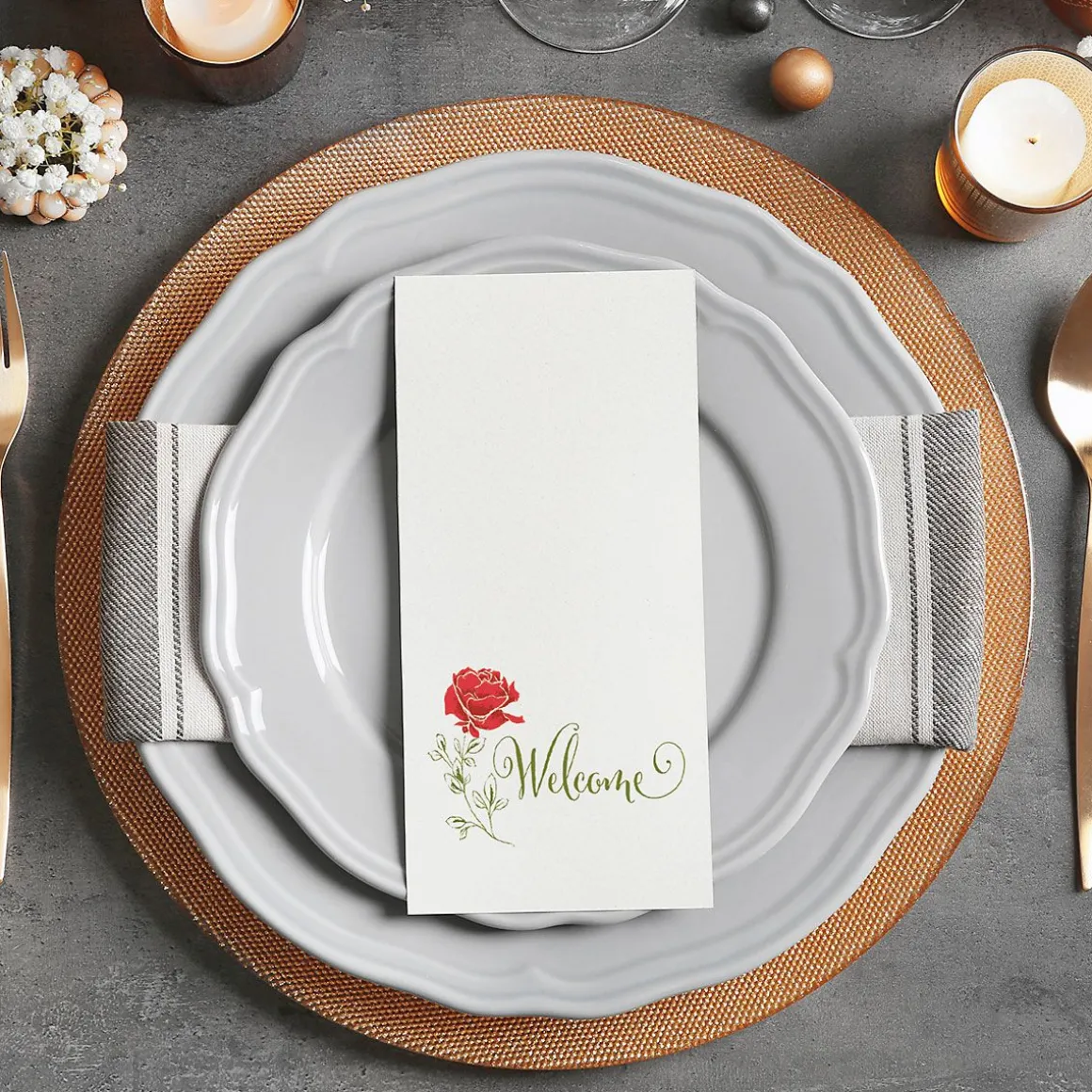 Red Rose Disposable Hand Towels
