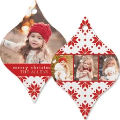 Red Sweater Photo Ornament – Tapered