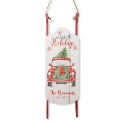 Red Truck Personalized Sled Decor