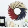 Red, White, and Blue Heather Wreath