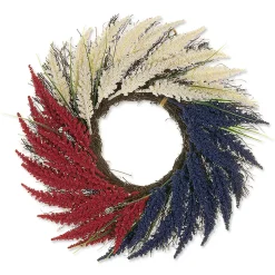 Red, White, and Blue Heather Wreath