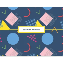 Retro Navy Note Cards