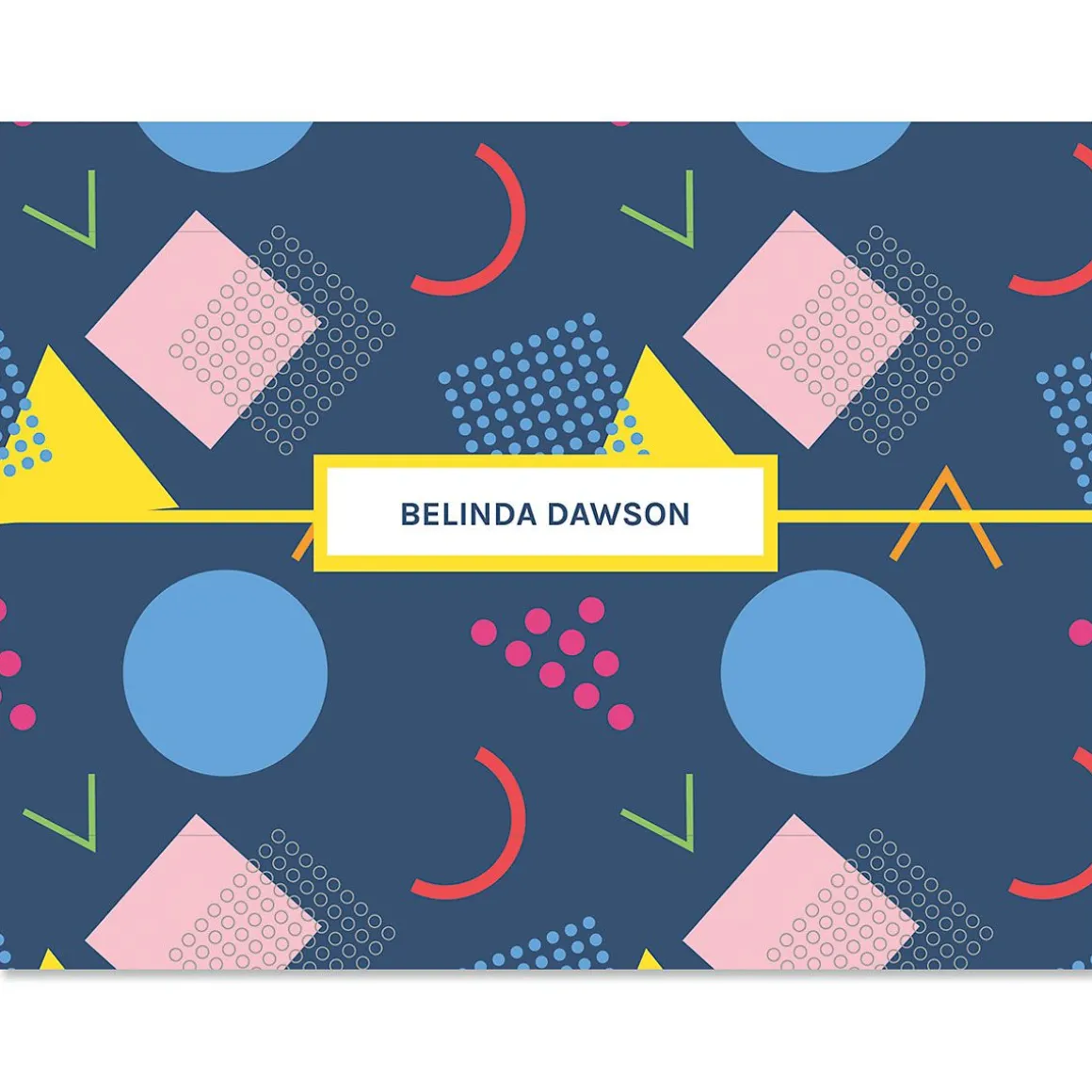 Retro Navy Note Cards