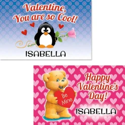 Reversible Valentine Placemat- Penguin/Bear
