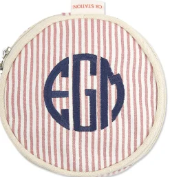 Rose Tan Personalized Stripes Circle Case