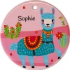 Round Llama Ceramic Ornament