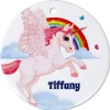 Round Unicorn Ceramic Ornament