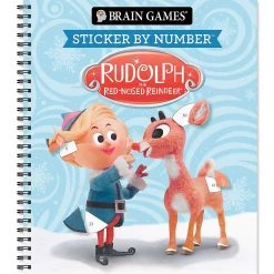 Rudolph Sticker by Number Brain Games®