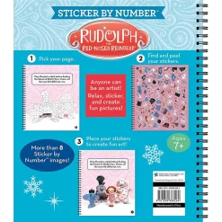 Rudolph Sticker by Number Brain Games®