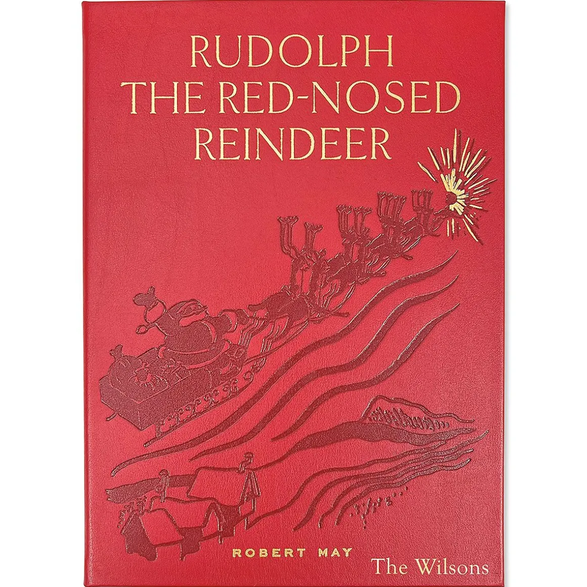 Rudolph The Red-Nosed Reindeer Personalized Leather-Bound Book
