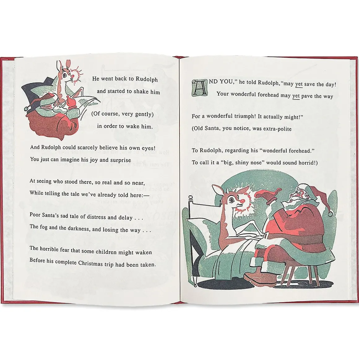 Rudolph The Red-Nosed Reindeer Personalized Leather-Bound Book