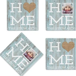 Rustic Home Photo Coasters
