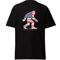 Sasquatch Outline Black Adult T-Shirt