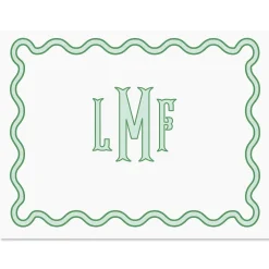 Scalloped Monogram Note Cards