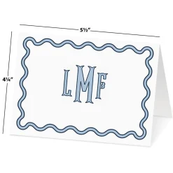Scalloped Monogram Note Cards