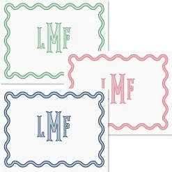 Scalloped Monogram Note Cards