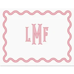 Scalloped Monogram Note Cards