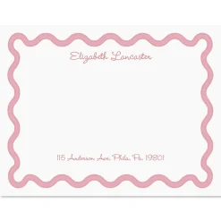 Scalloped Personalized Correspondence Cards