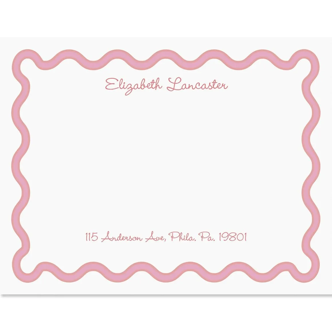 Scalloped Personalized Correspondence Cards