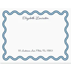 Scalloped Personalized Correspondence Cards
