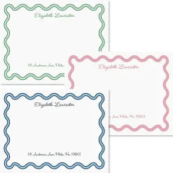 Scalloped Personalized Correspondence Cards