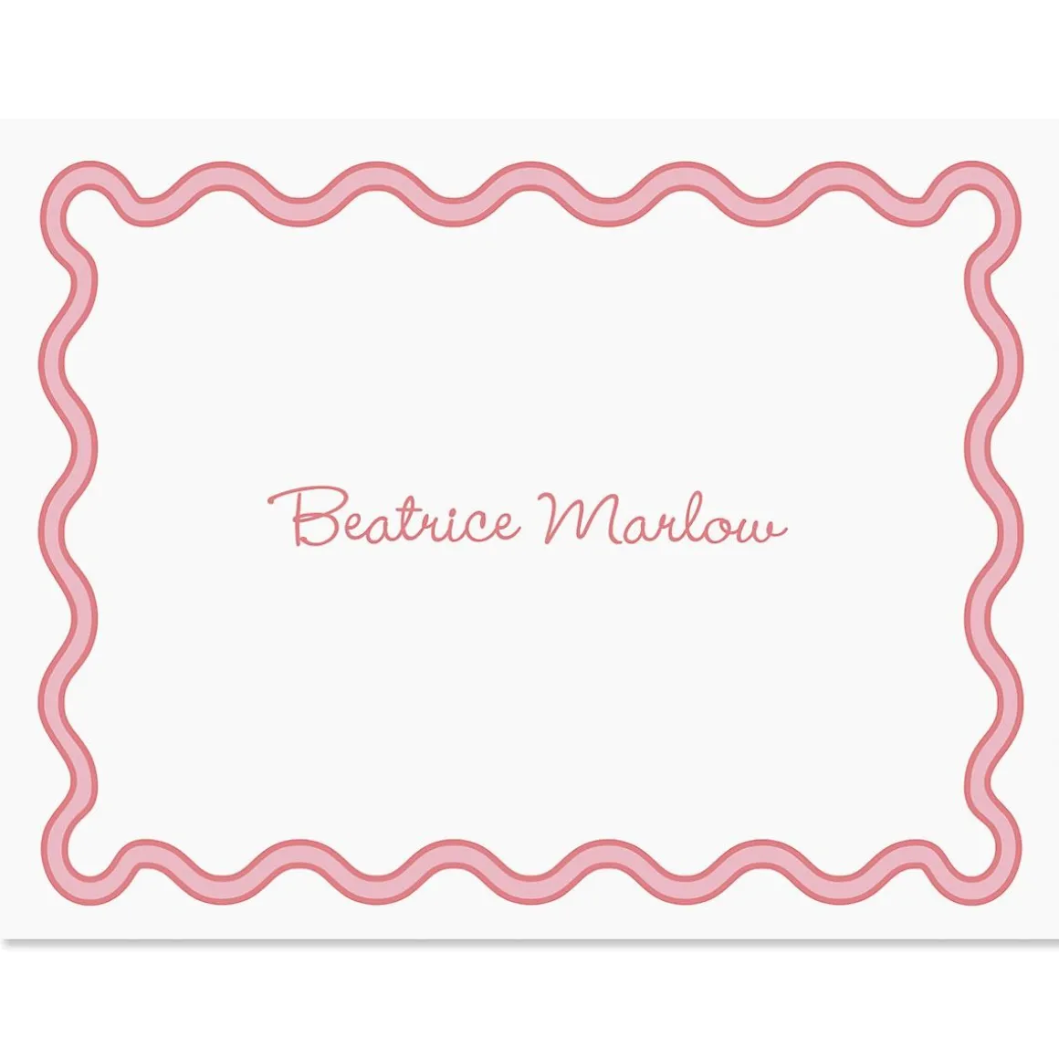 Scalloped Personalized Note Cards