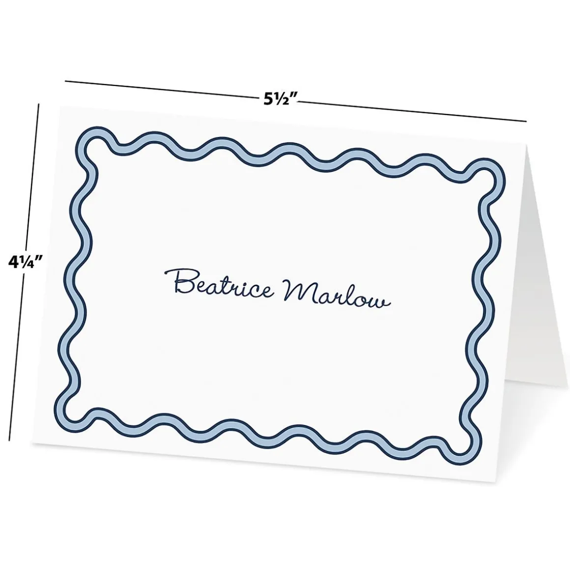 Scalloped Personalized Note Cards