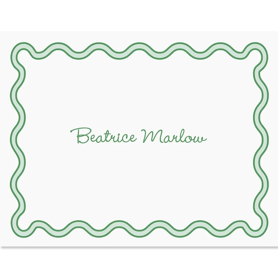 Scalloped Personalized Note Cards