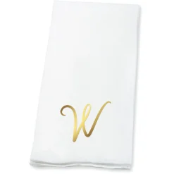 Script Initial Foil Stamped Disposable Hand Towels