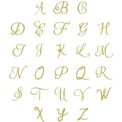 Script Initial Foil Stamped Disposable Hand Towels