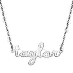 Script Lowercase Name Sterling Silver Necklace